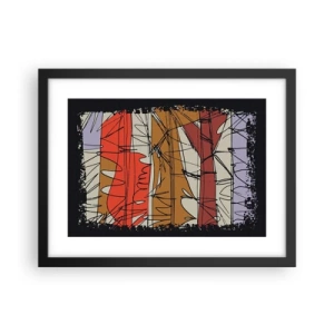 Póster en marco negro - Composición espontánea - 40x30 cm
