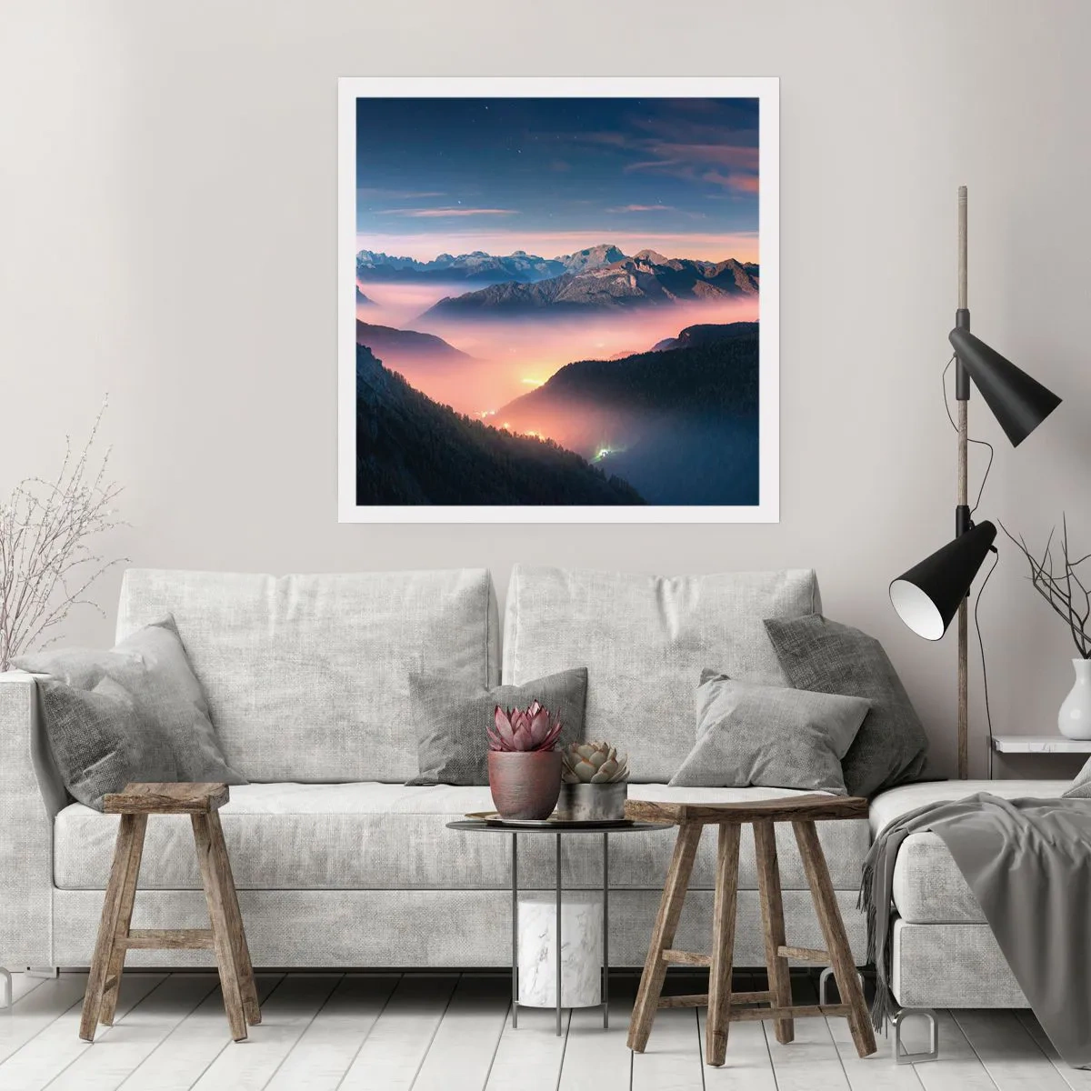 Póster - Luz en los valles - 50x50 cm