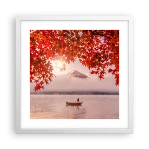 Póster en marco blanco - Estilo japonés - 40x40 cm