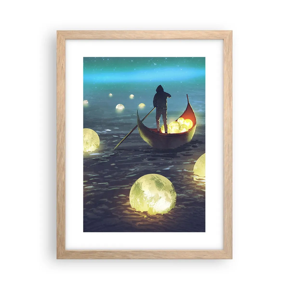 Póster en marco roble claro - Cosas que los filósofos nunca soñaron - 30x40 cm