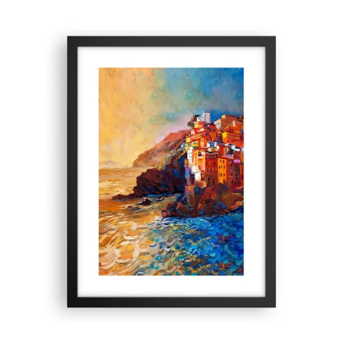 Póster en marco negro - Ambiente italiano - 30x40 cm
