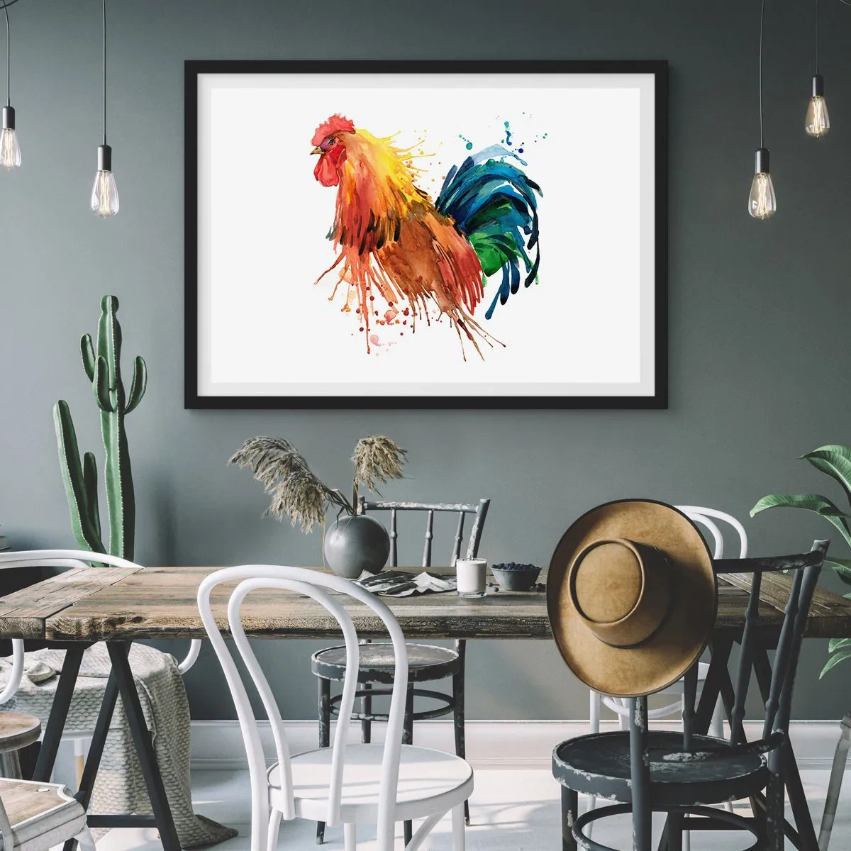 Póster en marco negro - Un manto real, un orgullo real - 50x40 cm