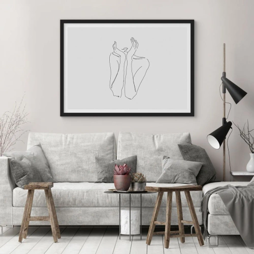 Póster en marco negro - Con qué sueñan las mujeres - 50x40 cm