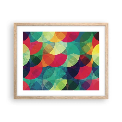 Póster en marco roble claro - Ascensión circular - 50x40 cm