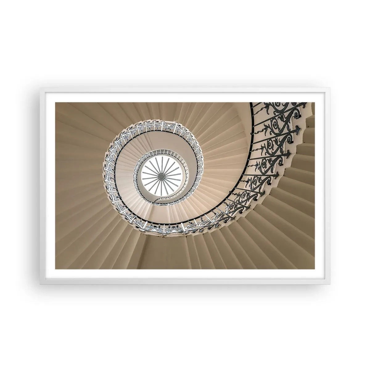 Póster en marco blanco - En el interior de una concha - 91x61 cm