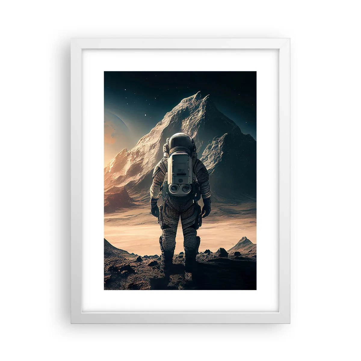 Póster en marco blanco - Un nuevo reto - 30x40 cm