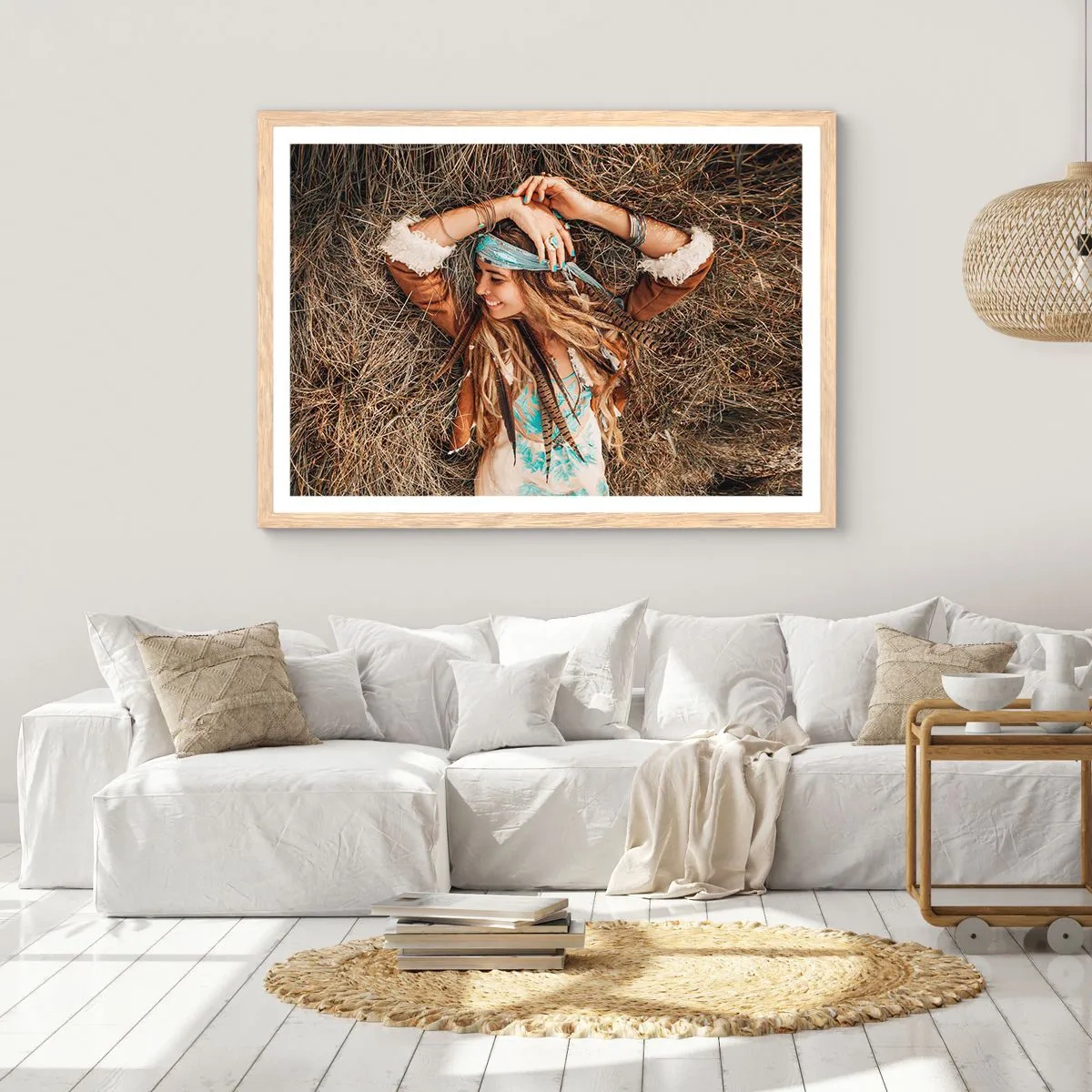 Póster en marco roble claro - El verano del amor - 50x40 cm