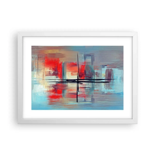 Póster en marco blanco - Paisaje en una dimensión desconocida - 40x30 cm