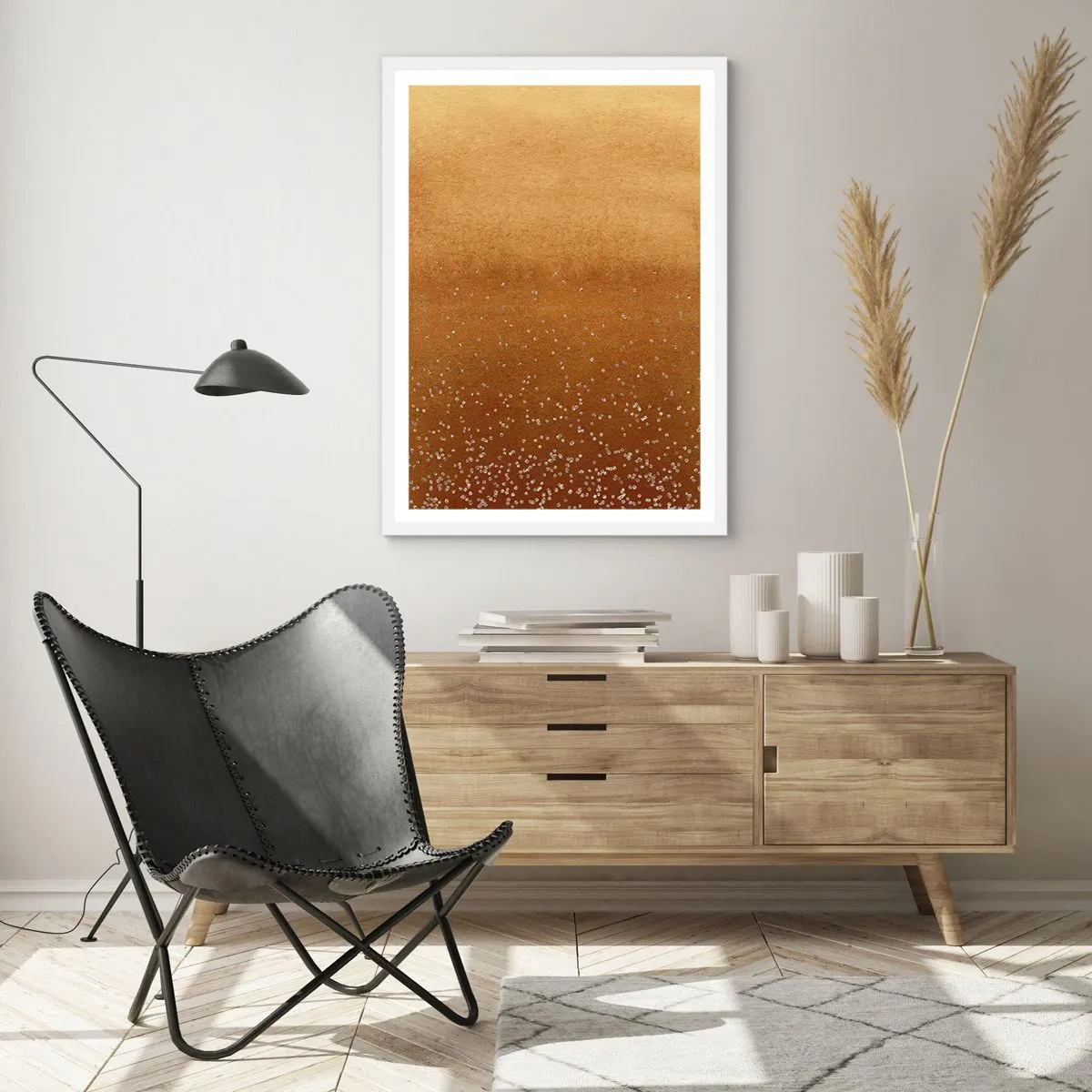 Póster en marco blanco - Nacimiento de la luz - 50x70 cm
