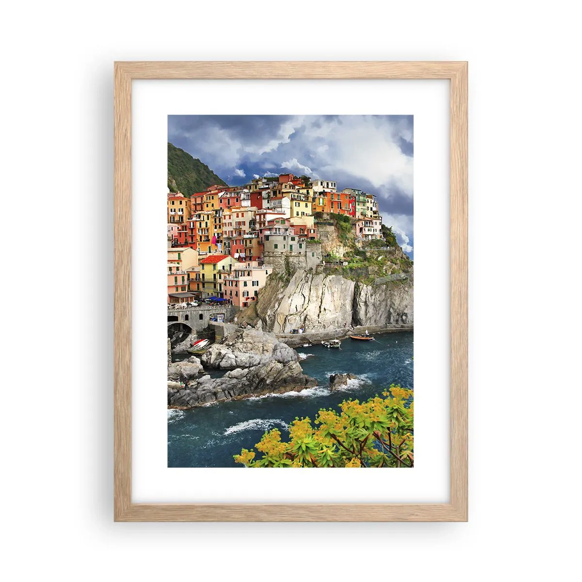 Póster en marco roble claro - En el acantilado - 30x40 cm
