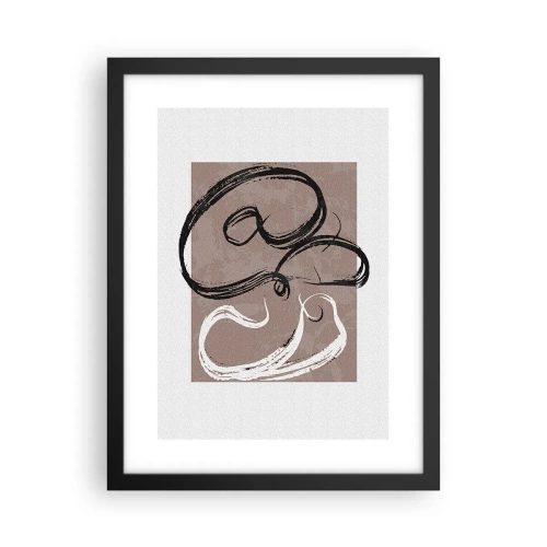 Póster en marco negro - Composición: la búsqueda de la plenitud - 30x40 cm