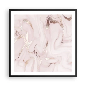 Póster en marco negro - En rosa - 60x60 cm