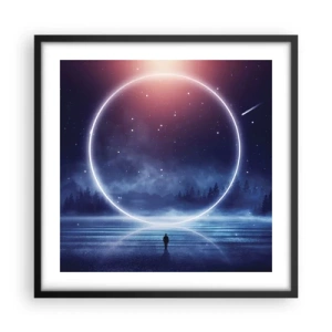 Póster en marco negro - Ya están aquí... - 50x50 cm