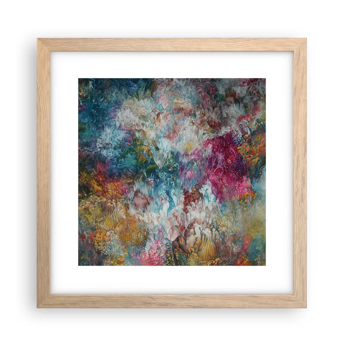 Póster en marco roble claro - En plena floración - 30x30 cm