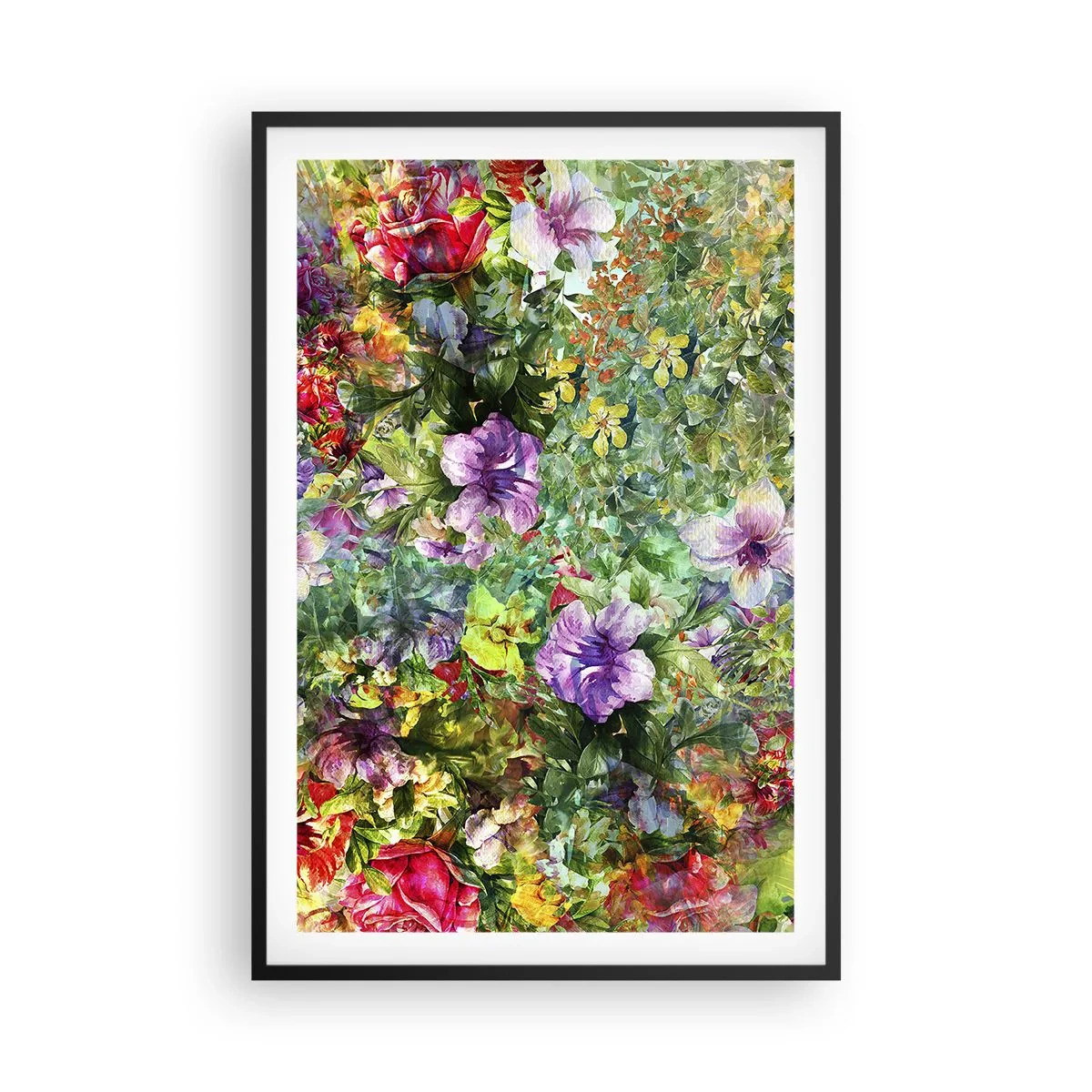 Póster en marco negro - En flores a la perdición - 61x91 cm