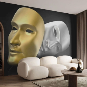 Fotomural Premium Sand - La vida es un teatro - Capucha, Pedazo, Teatro - 200x140 cm