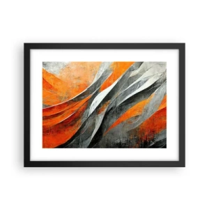 Póster en marco negro - Calor y frío - 40x30 cm