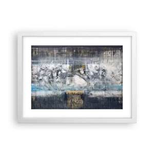 Póster en marco blanco - Hielo abstracto - 40x30 cm