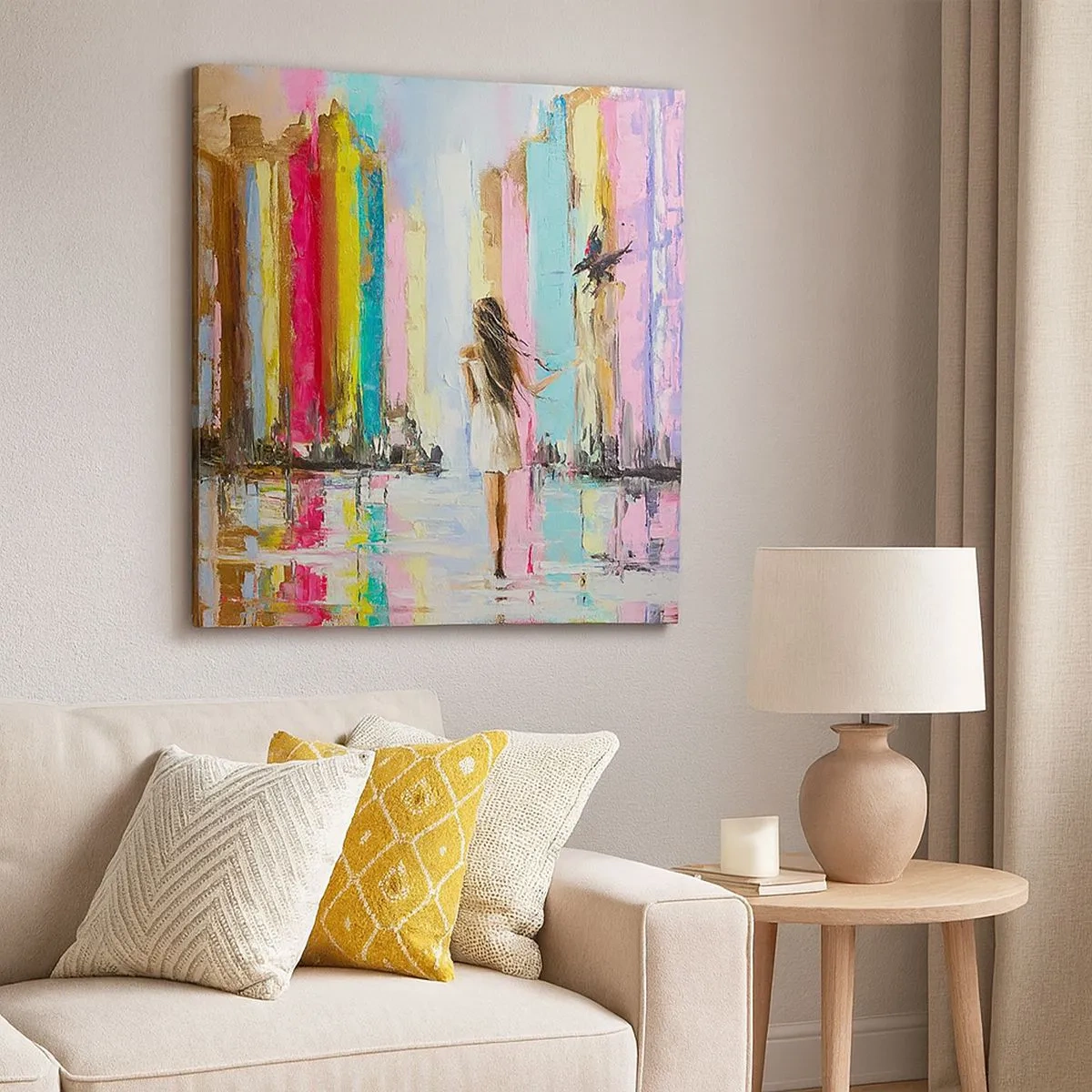 Cuadro sobre lienzo - Impresión de Imagen - Sígueme - 30x30 cm