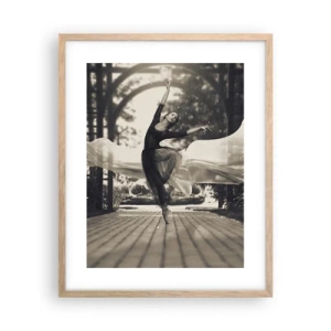 Póster en marco roble claro - Danza del espíritu del jardín - 40x50 cm