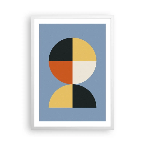 Póster en marco blanco - Mira y cuenta - 50x70 cm