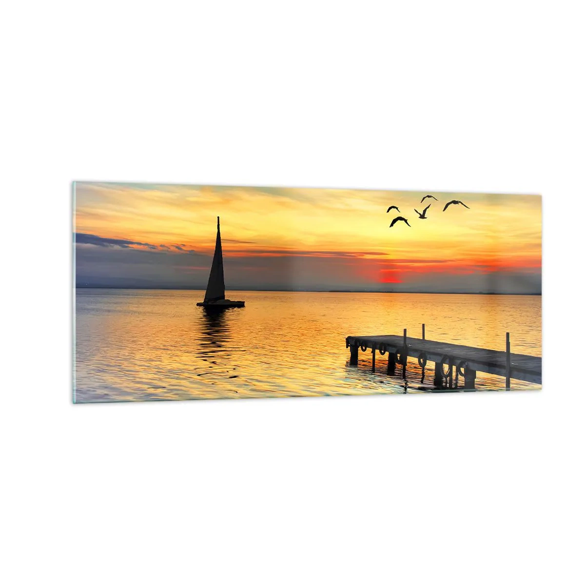 Cuadro sobre vidrio - Impresiones sobre Vidrio - Regresos nocturnos - 100x40 cm