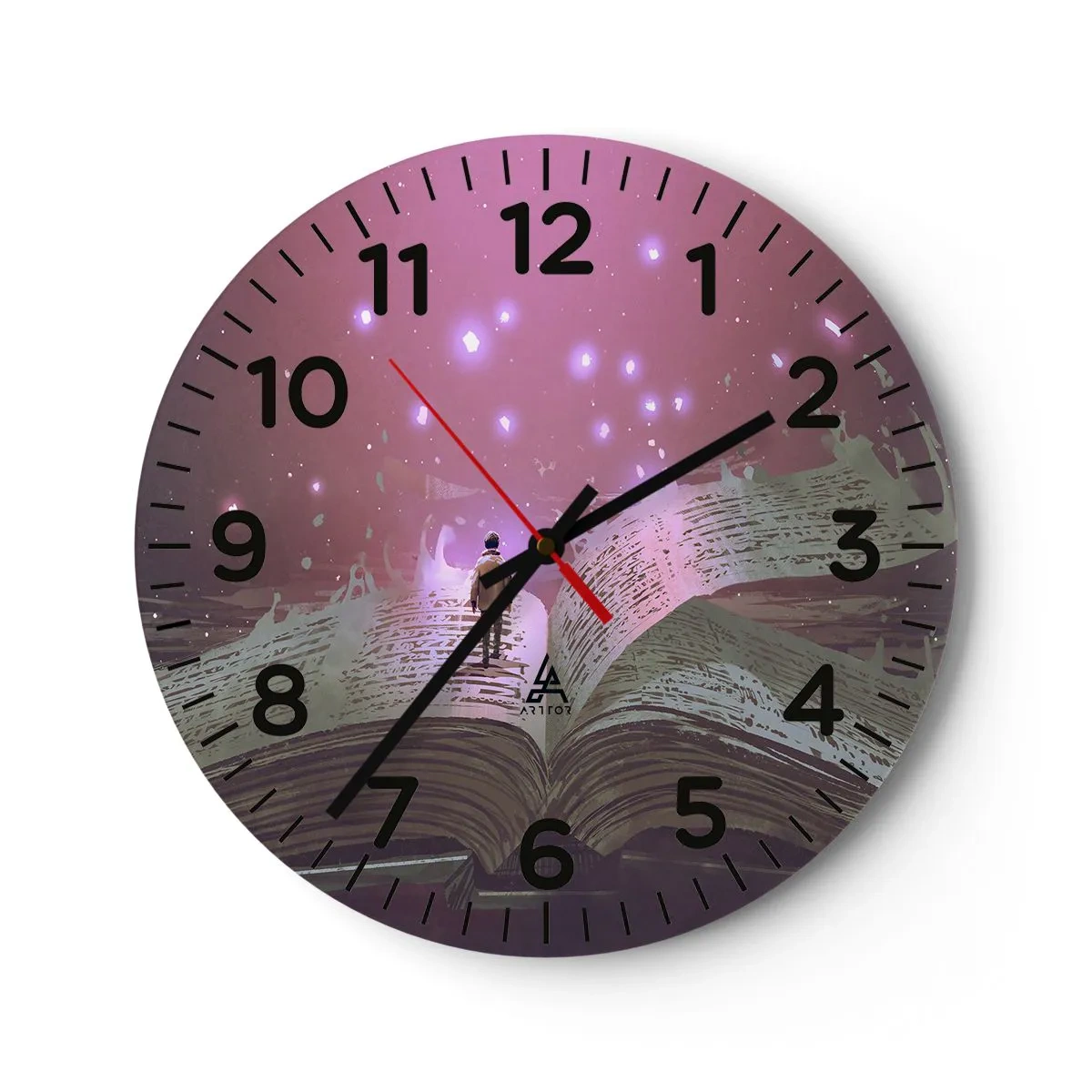 Reloj de pared - Reloj de vidrio - Una invitación a otro mundo - 40x40 cm