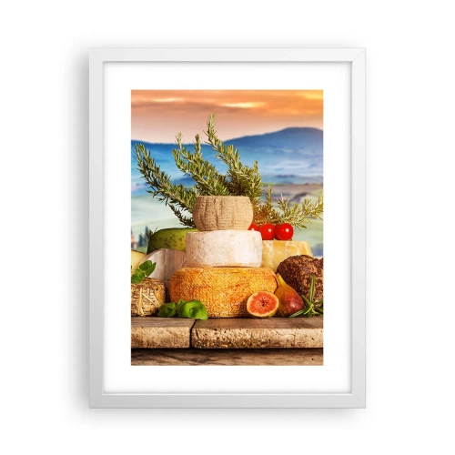 Póster en marco blanco - La alegría de vivir italiana - 30x40 cm