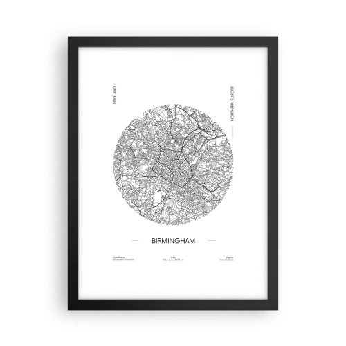 Póster en marco negro - Anatomía de Birmingham - 30x40 cm