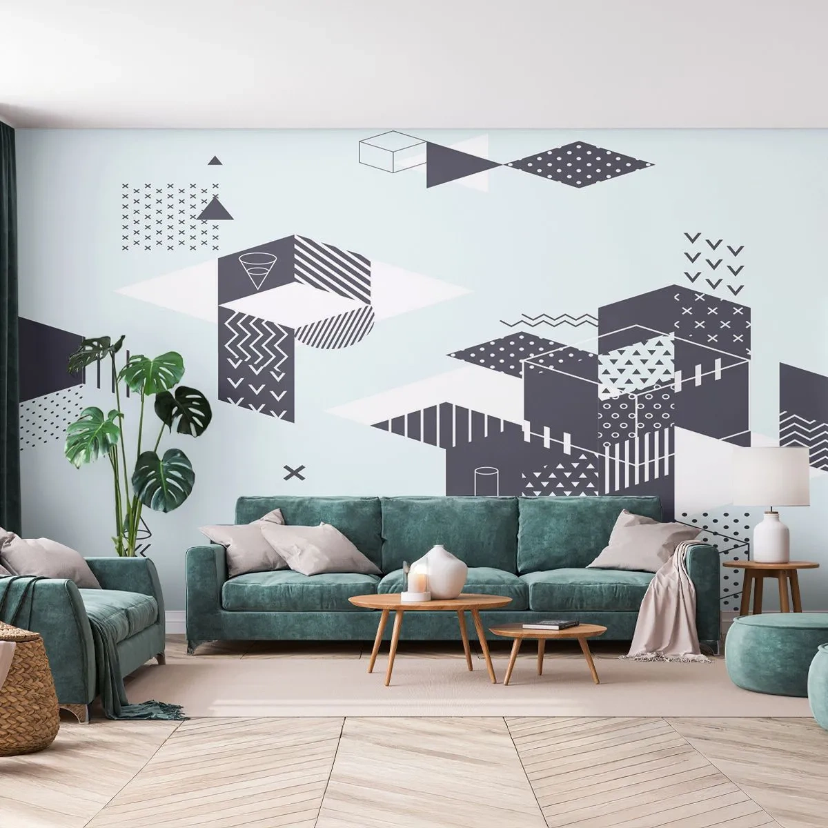 Fotomural personalizado Premium Canvas - Las matemáticas en el alma - Abstracción, Pedazo, Patrón moderno