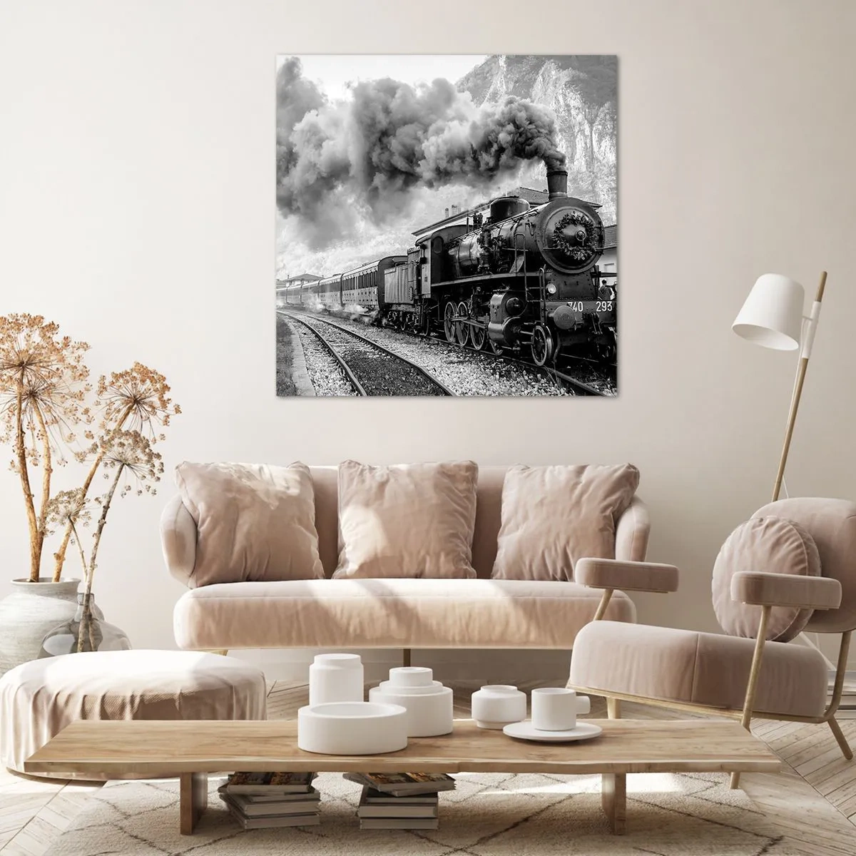 Cuadro sobre lienzo - Impresión de Imagen - Rumbo a la estación... - 30x30 cm