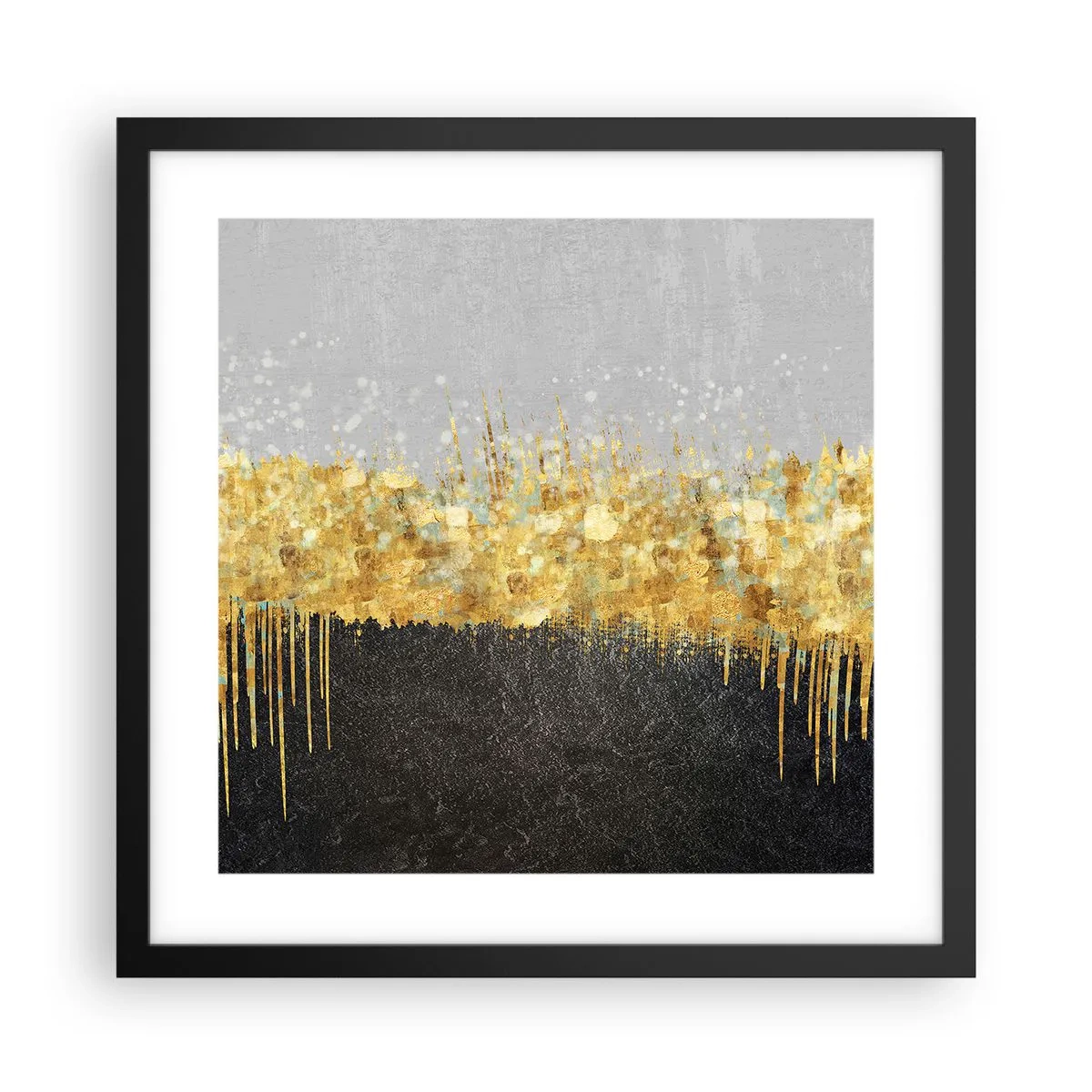 Póster en marco negro - Hacia arriba y hacia abajo - 40x40 cm