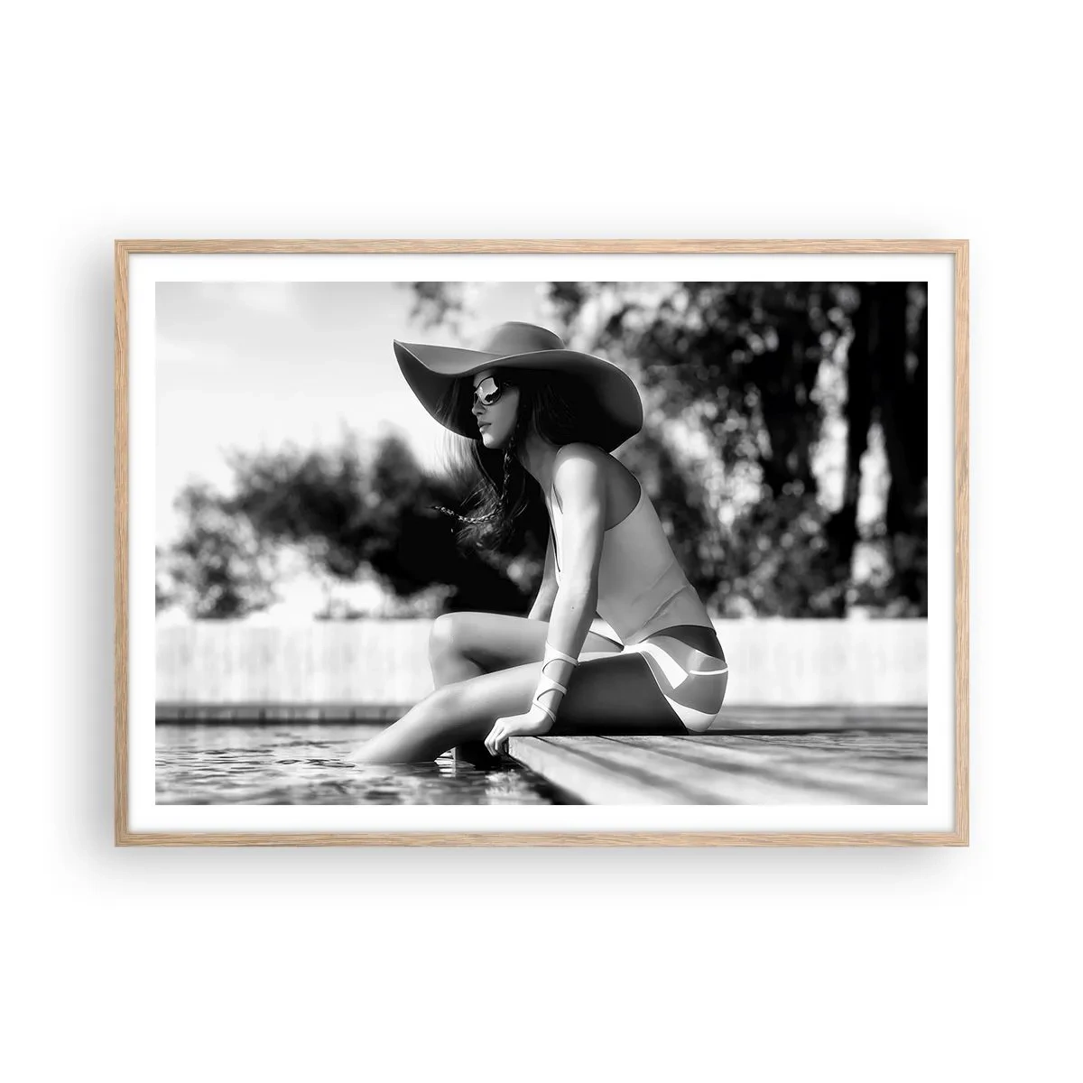 Póster en marco roble claro - Un sueño de verano - 100x70 cm