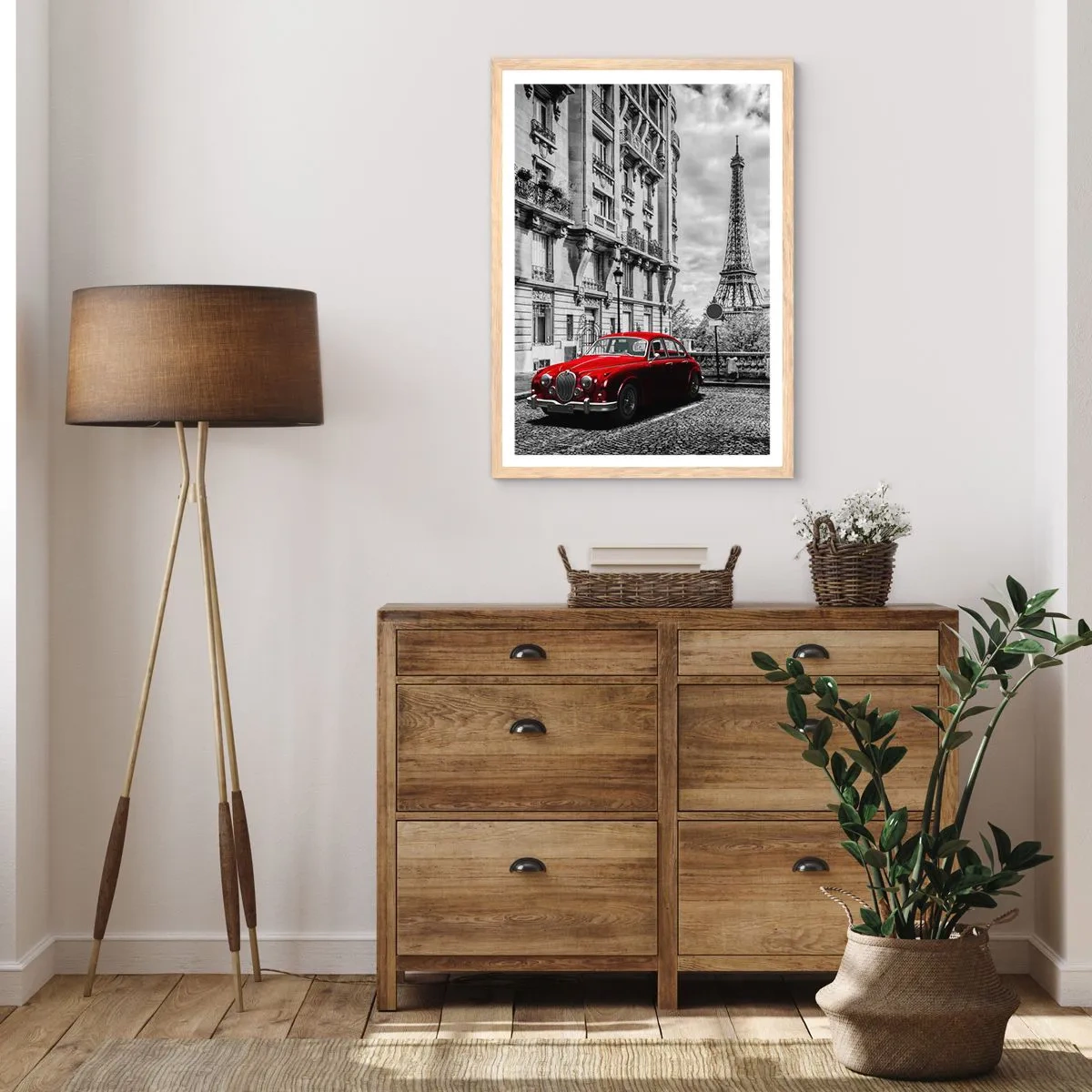 Póster en marco roble claro - Un depredador en la ciudad - 40x50 cm