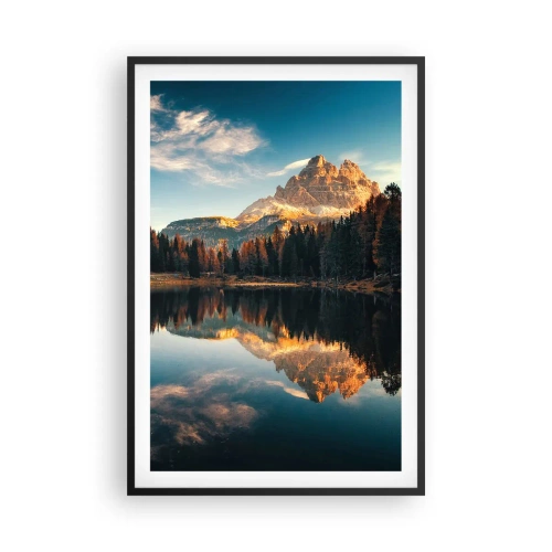 Póster en marco negro - Paisaje duplicado - 61x91 cm