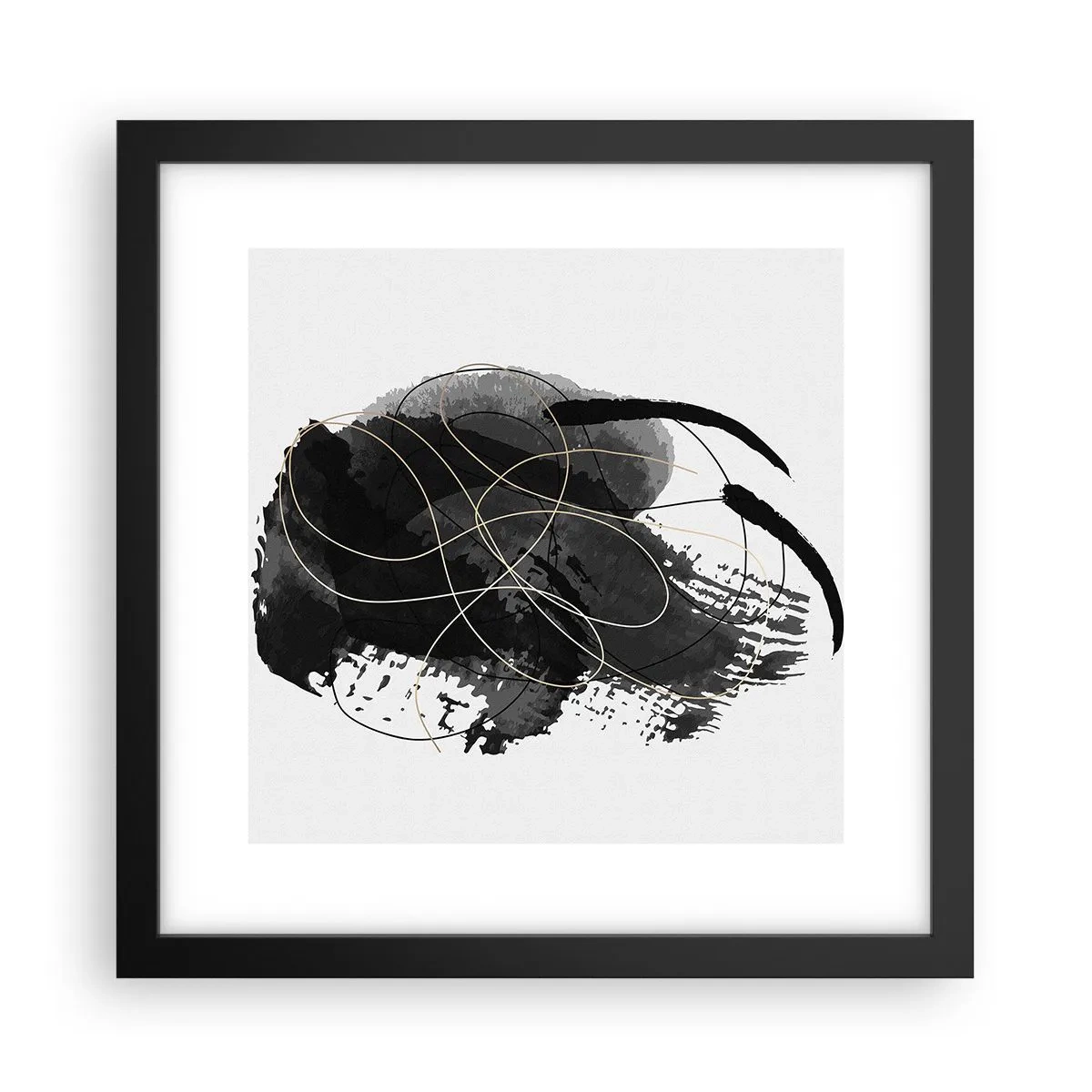 Póster en marco negro - Salió de la negrura - 30x30 cm