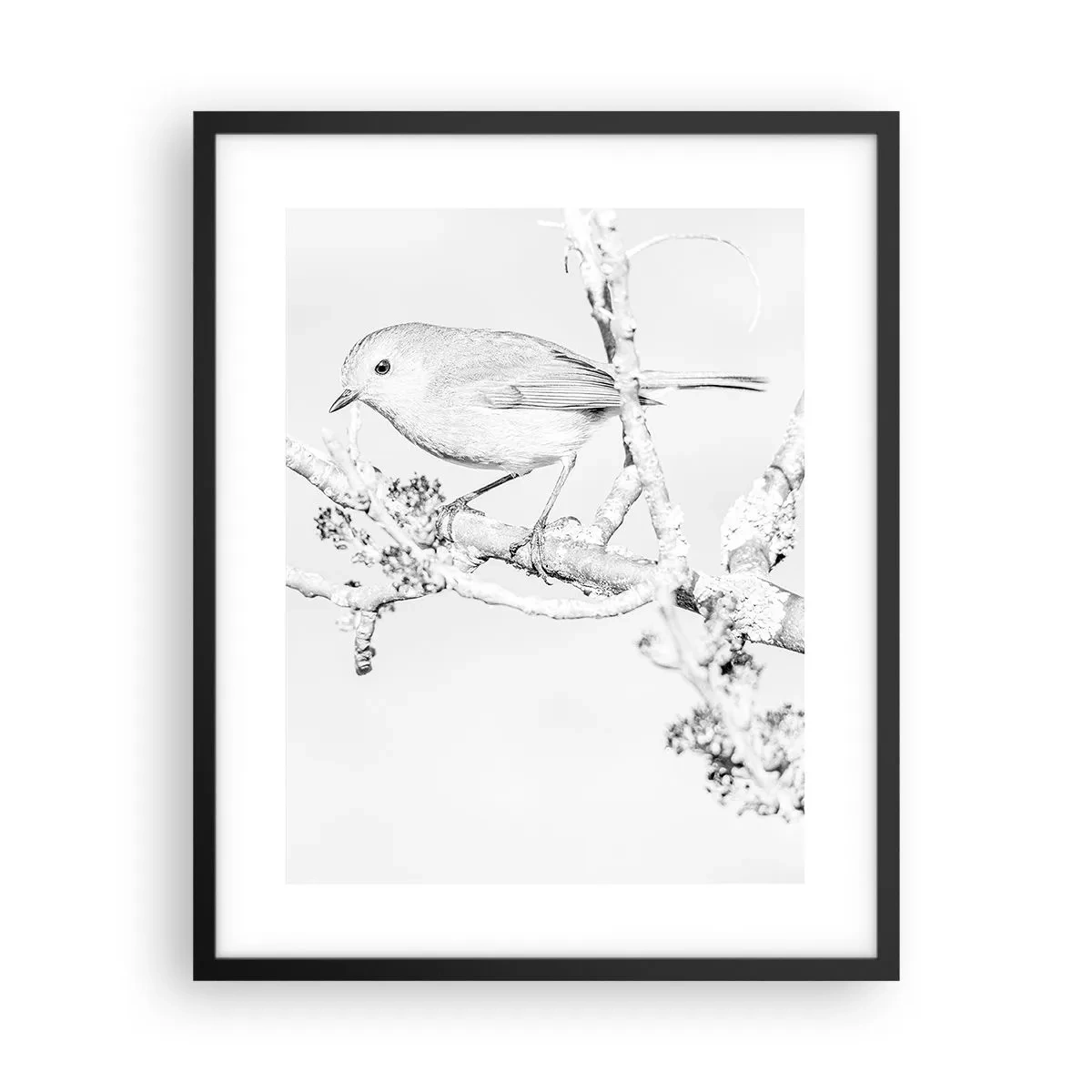 Póster en marco negro - Mañana de invierno - 40x50 cm