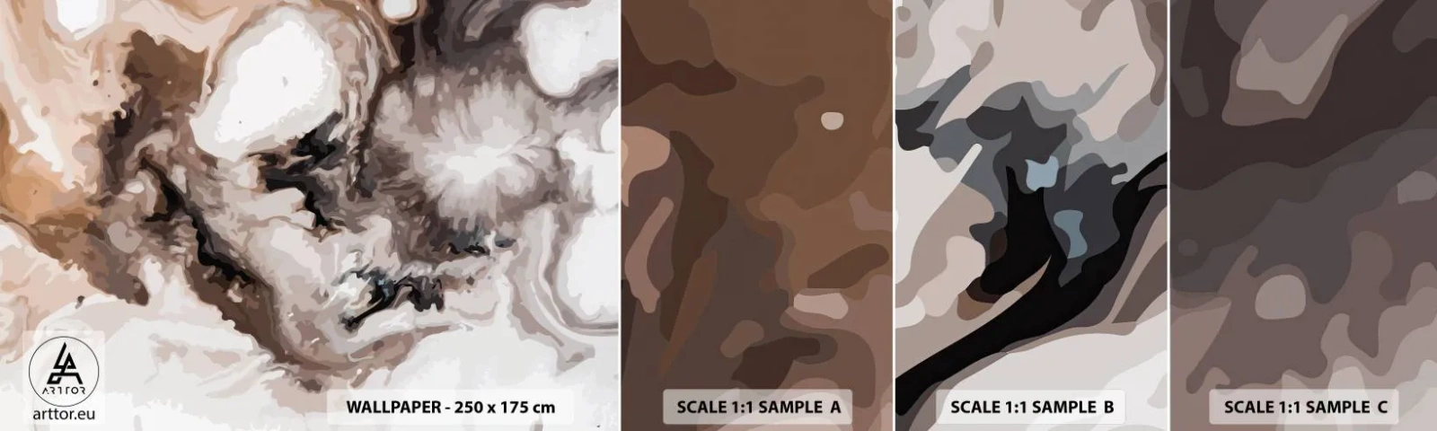 Muestra De Fotomural Standard Eco - El nacimiento de una galaxia - Abstracción, Pedazo, Patrón moderno - 100x30 cm