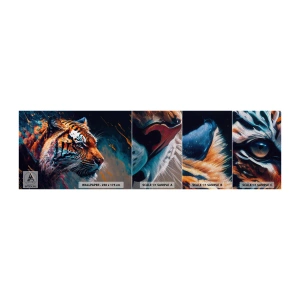 Muestra de fotomural Premium Sand - Belleza salvaje - Tigre, Vistoso, Animal - 100x30 cm