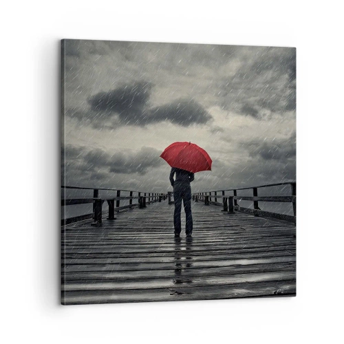 Cuadro sobre lienzo - Impresión de Imagen - No importa que llueva - 60x60 cm