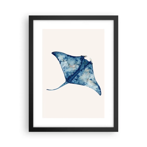 Póster en marco negro - La vida en azul - 30x40 cm