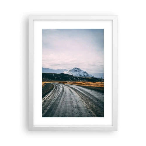 Póster en marco blanco - En el ambiente islandés - 30x40 cm