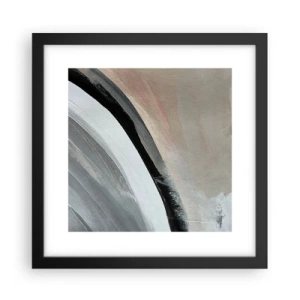Póster en marco negro - Composición: un arco negro y gris - 30x30 cm