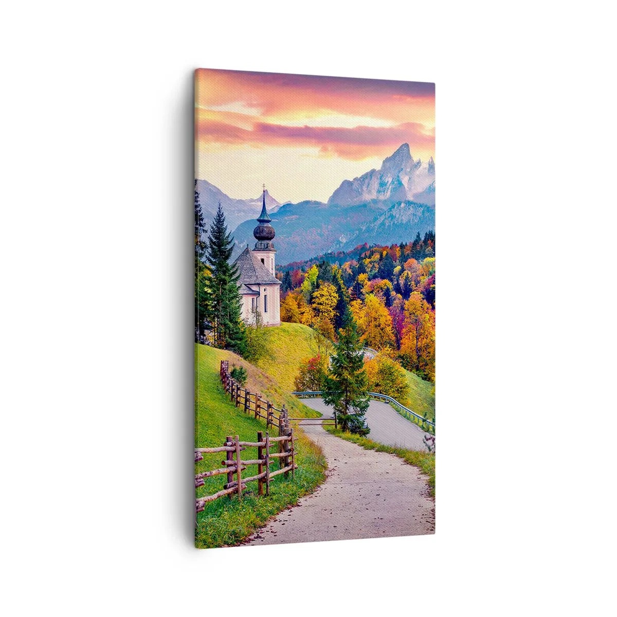 Cuadro sobre lienzo - Impresión de Imagen - Paisaje como una pintura - 45x80 cm