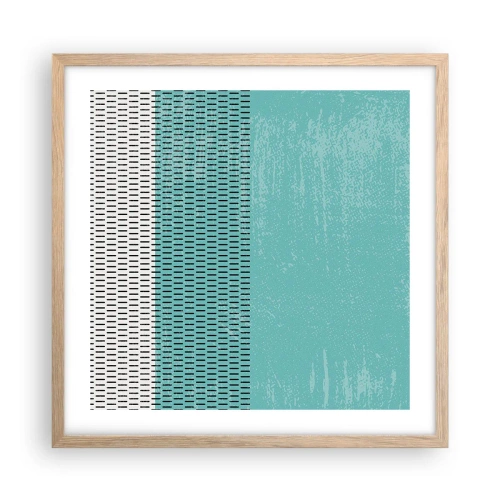 Póster en marco roble claro - Composición equilibrada - 50x50 cm