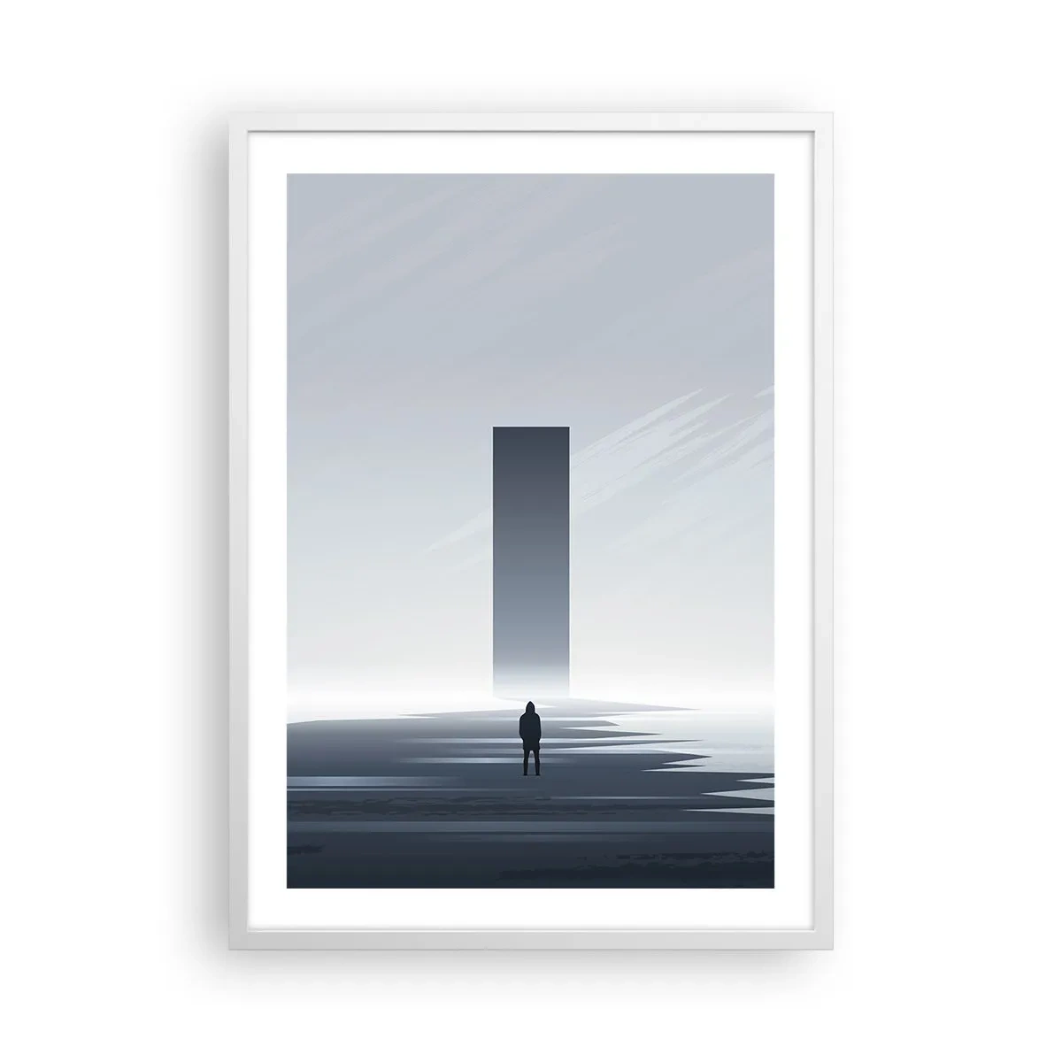 Póster en marco blanco - ¿Oportunidad o amenaza? - 50x70 cm