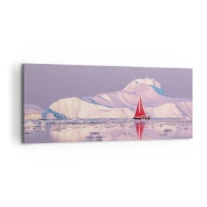 Cuadro sobre lienzo - Impresión de Imagen - El calor de la vela, el frío del hielo - 100x40 cm