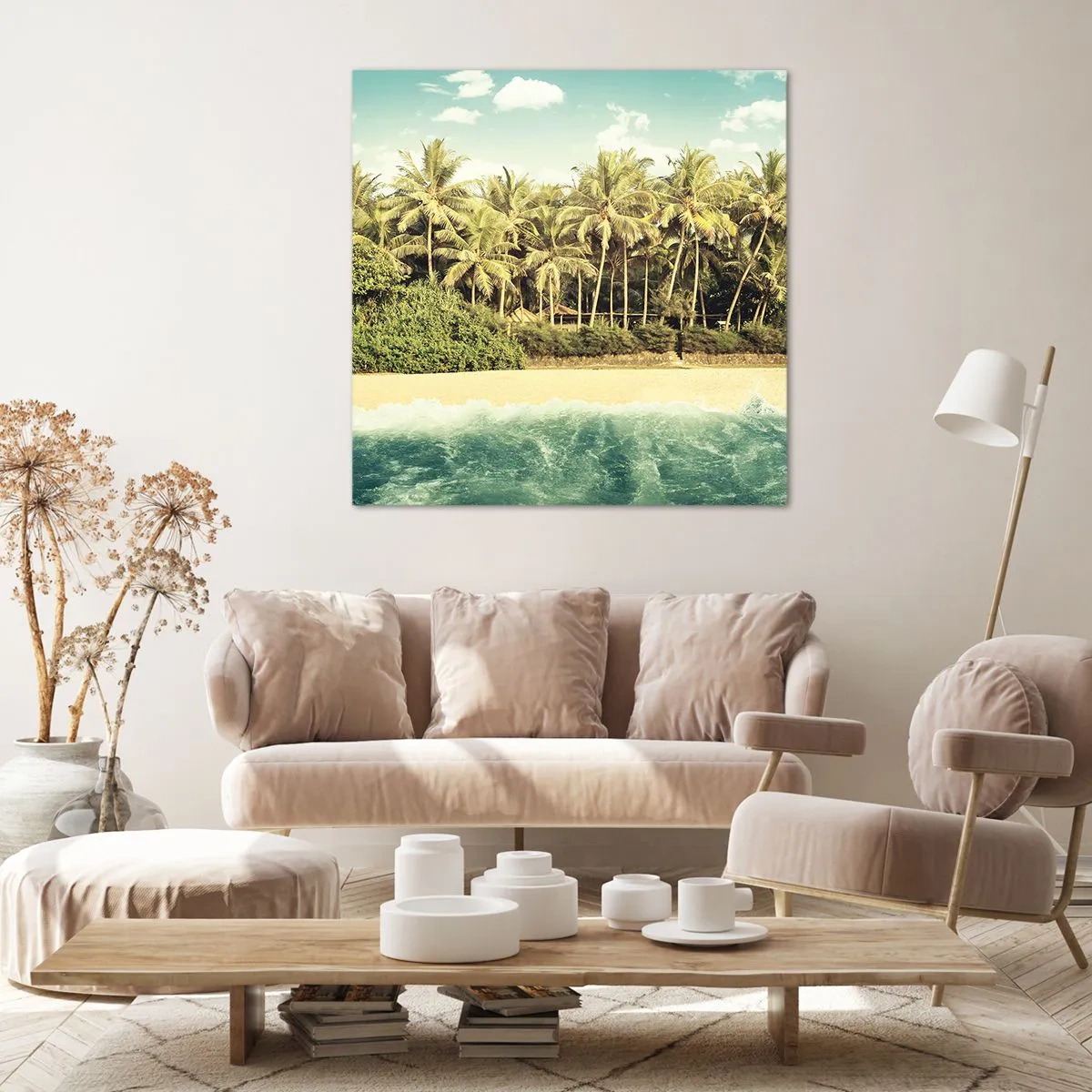 Cuadro sobre lienzo - Impresión de Imagen - ¿Qué tal aquí? - 40x40 cm