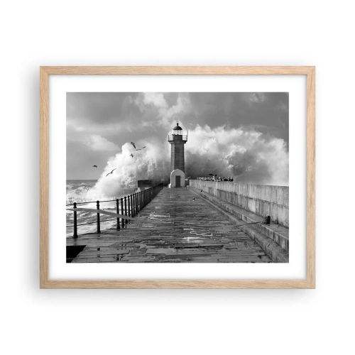 Póster en marco roble claro - Audaz - 50x40 cm