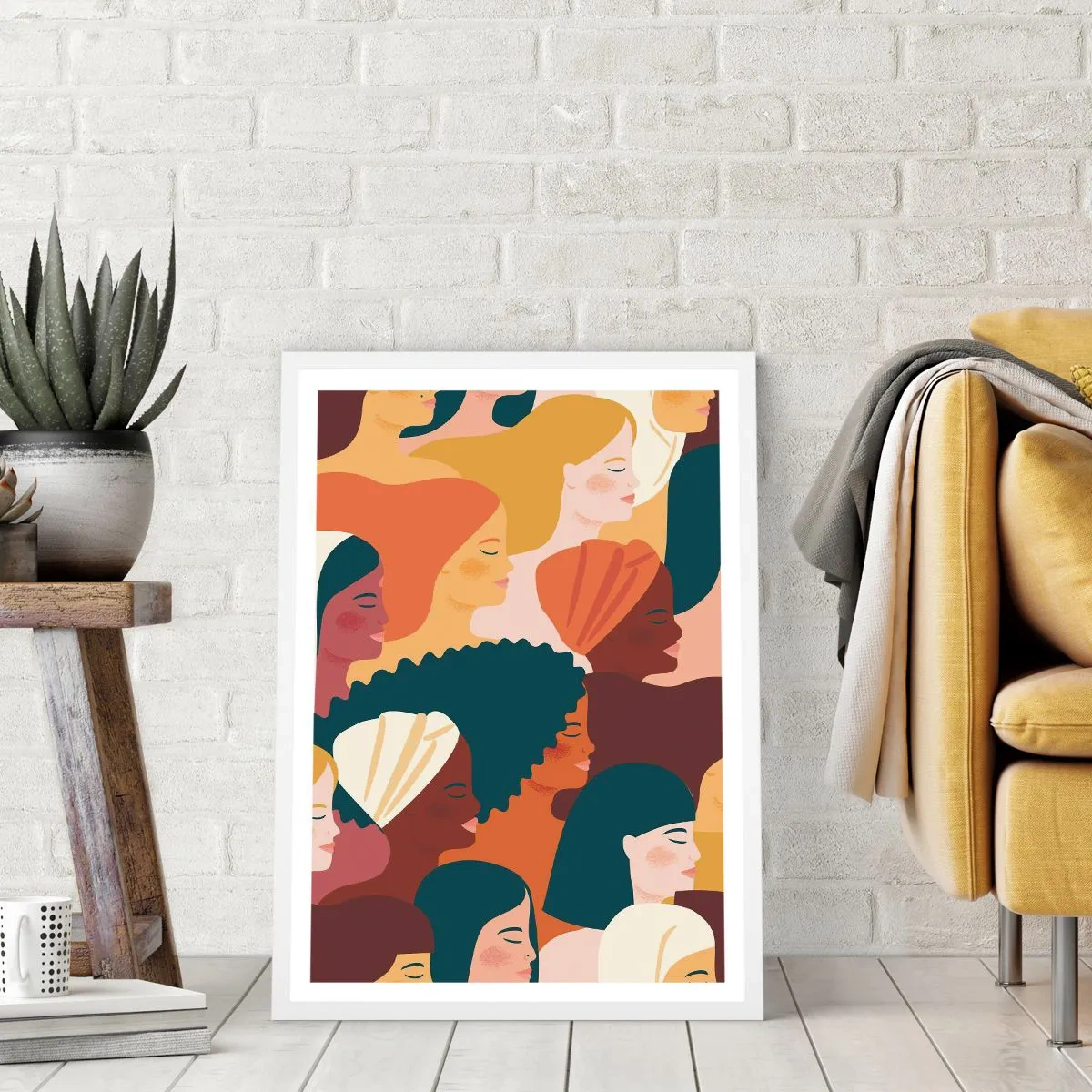 Póster en marco blanco - La feminidad - 70x100 cm